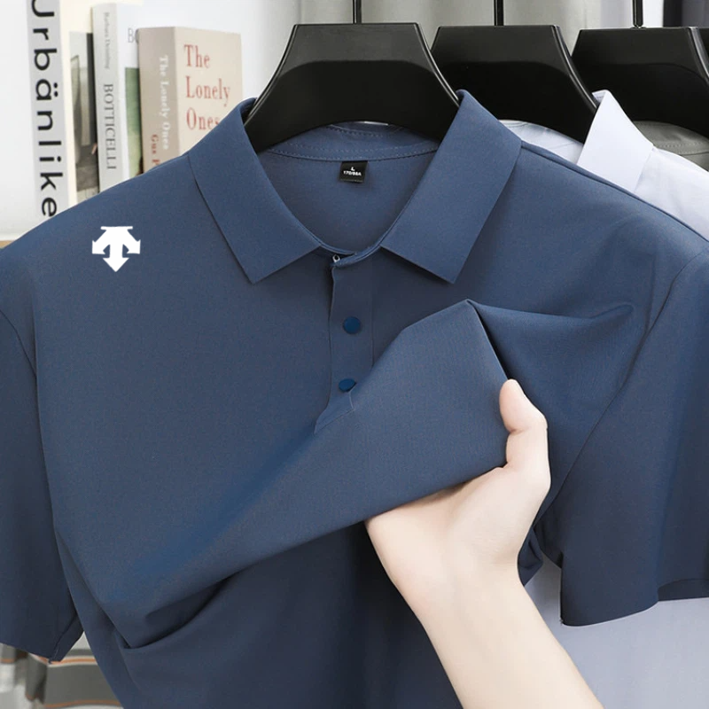 Polo Shirt Pique - Brand Ice Silk Short sleeved Men's