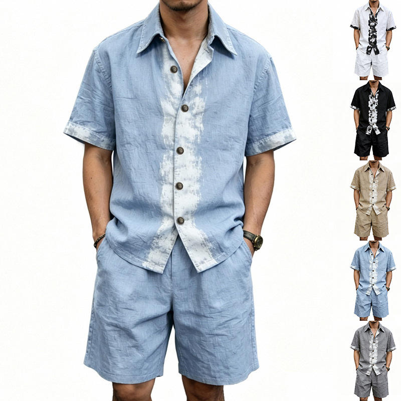 Linen Shirt Breathable - Casual Lightweight Summer Linen Men's Set