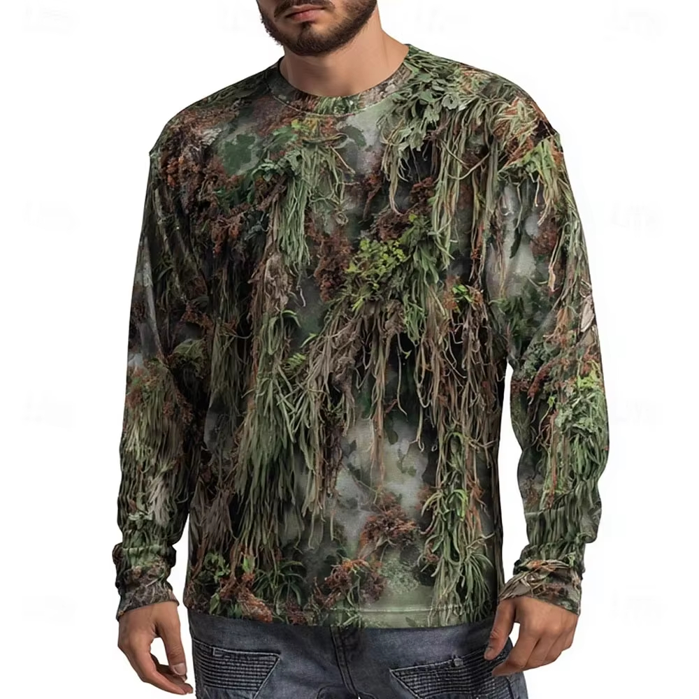 Men's Camo Animal Print Long S - Tee Graphic Print ulasan dan harga