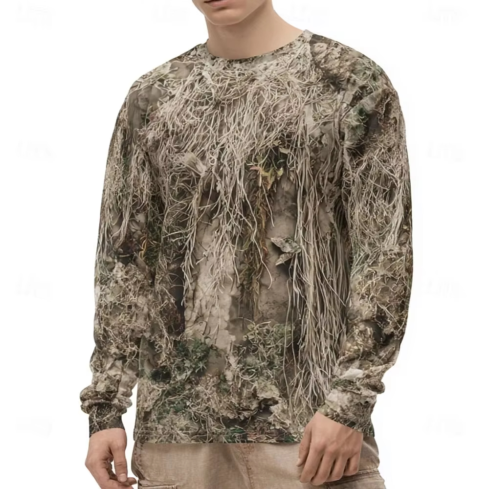 Men's Camo Animal Print Long S - Tee Graphic Print ulasan dan harga