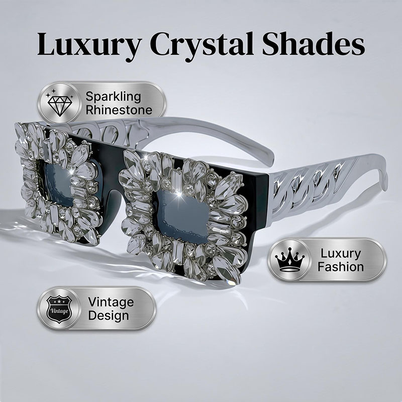 Exaggerated Bling Rhinestone S - Sunglass Retainer Cord ulasan dan harga