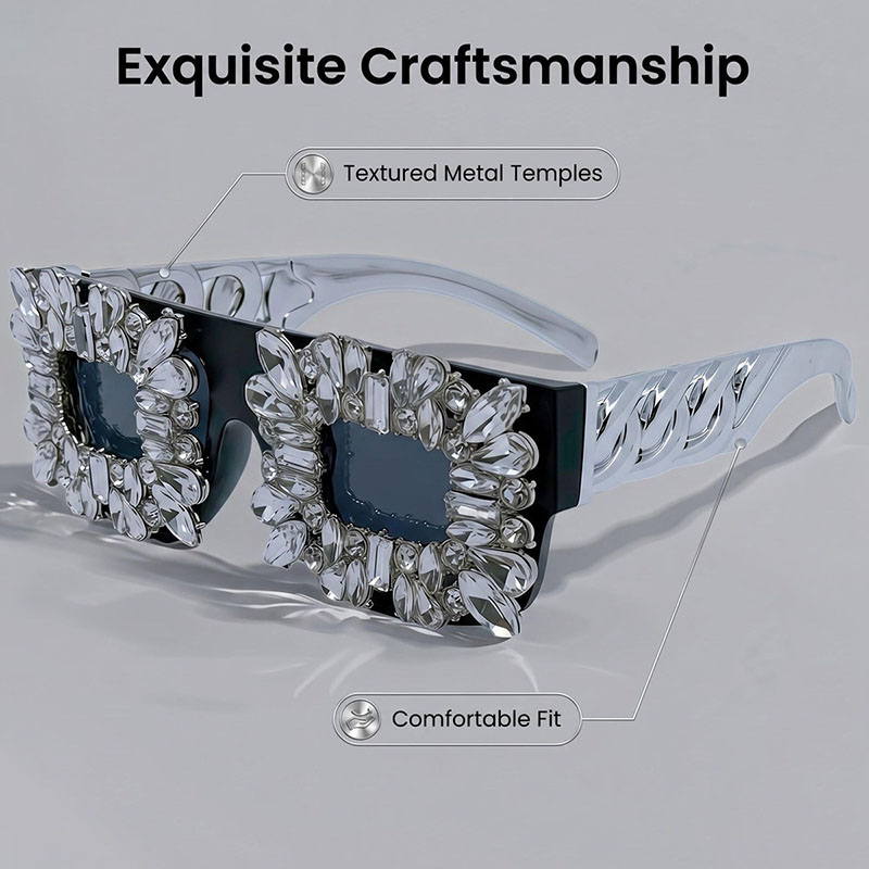 Exaggerated Bling Rhinestone S - Sunglass Retainer Cord ulasan dan harga