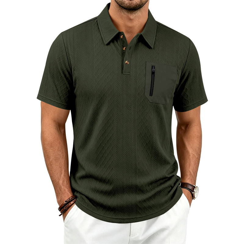 New men's polo shirt with open - Polo Shirt Pique ulasan dan harga