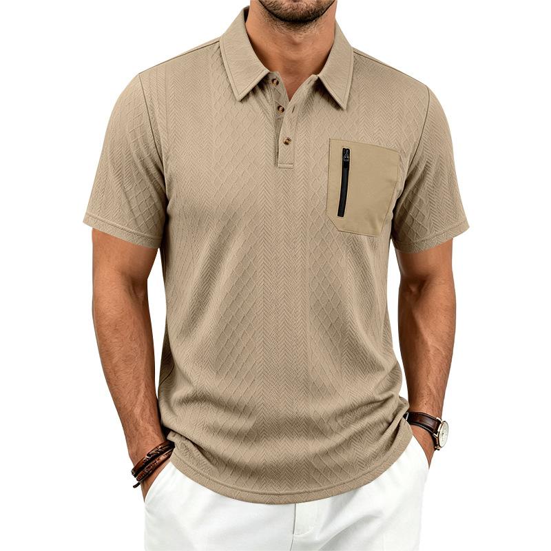 New men's polo shirt with open - Polo Shirt Pique ulasan dan harga