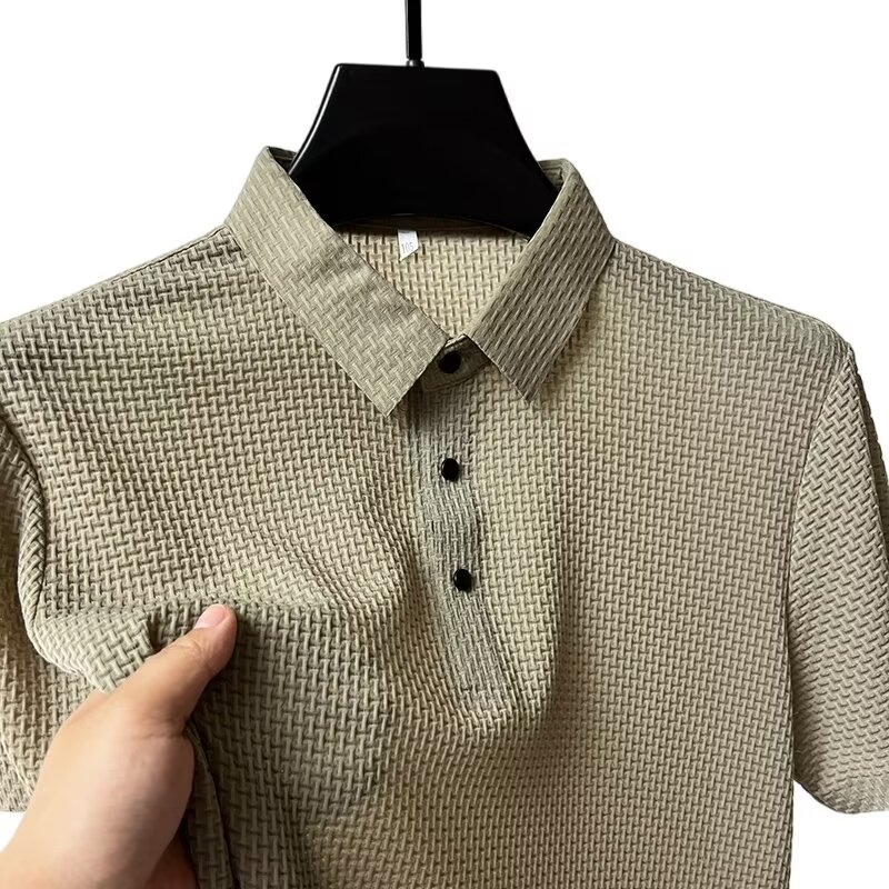 Summer New Men's Lop-up Hollow - Polo Shirt Pique ulasan dan harga