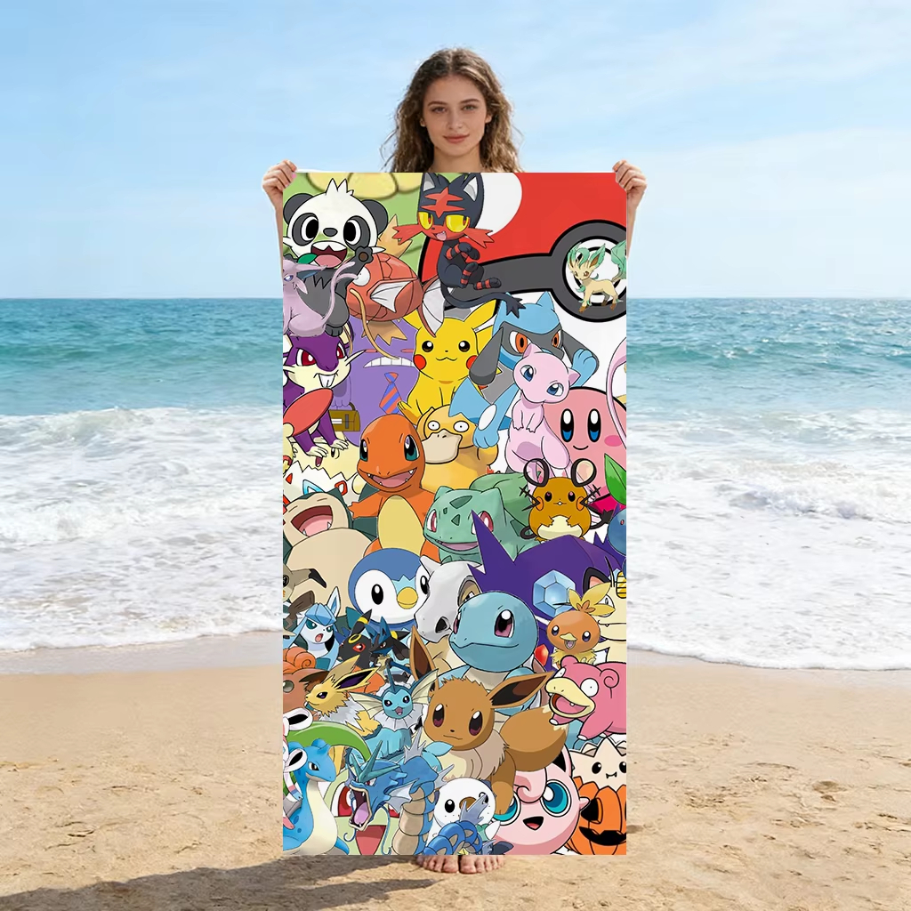 1pc Extra Large Pokemon Microf - Beach Towel Large ulasan dan harga