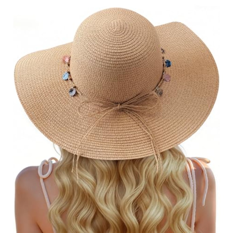 Trifabricy Beach Sun Straw Hat - Packable Hat Nylon ulasan dan harga