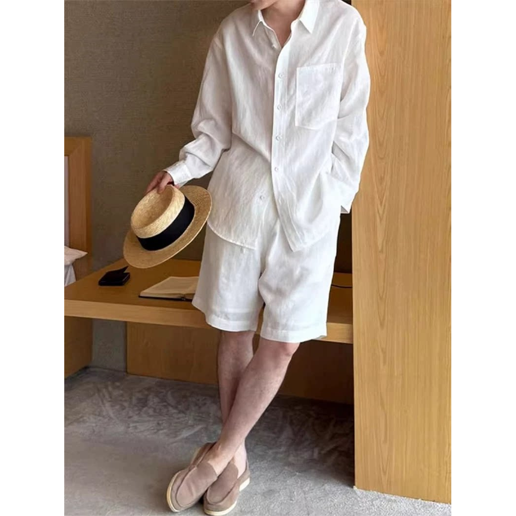 Lightweight Breathable Cotton  - Linen Shirt Breathable ulasan dan harga