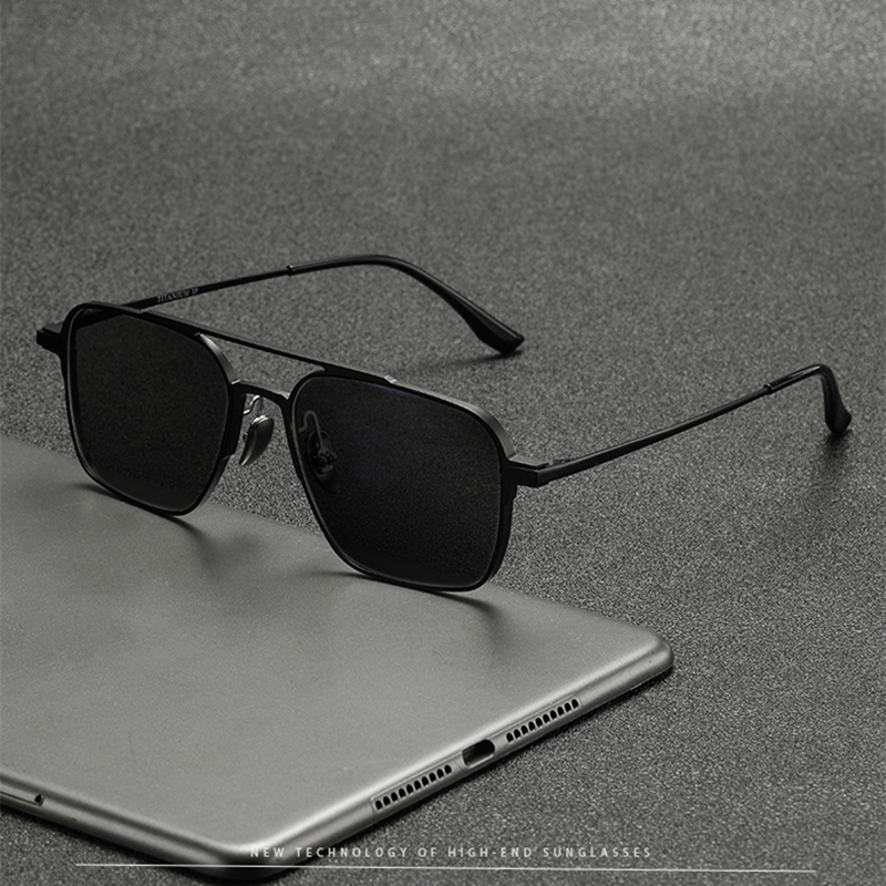 Ultra-light Pure Titanium Doub - Sunglasses Aviator Polarized ulasan dan harga