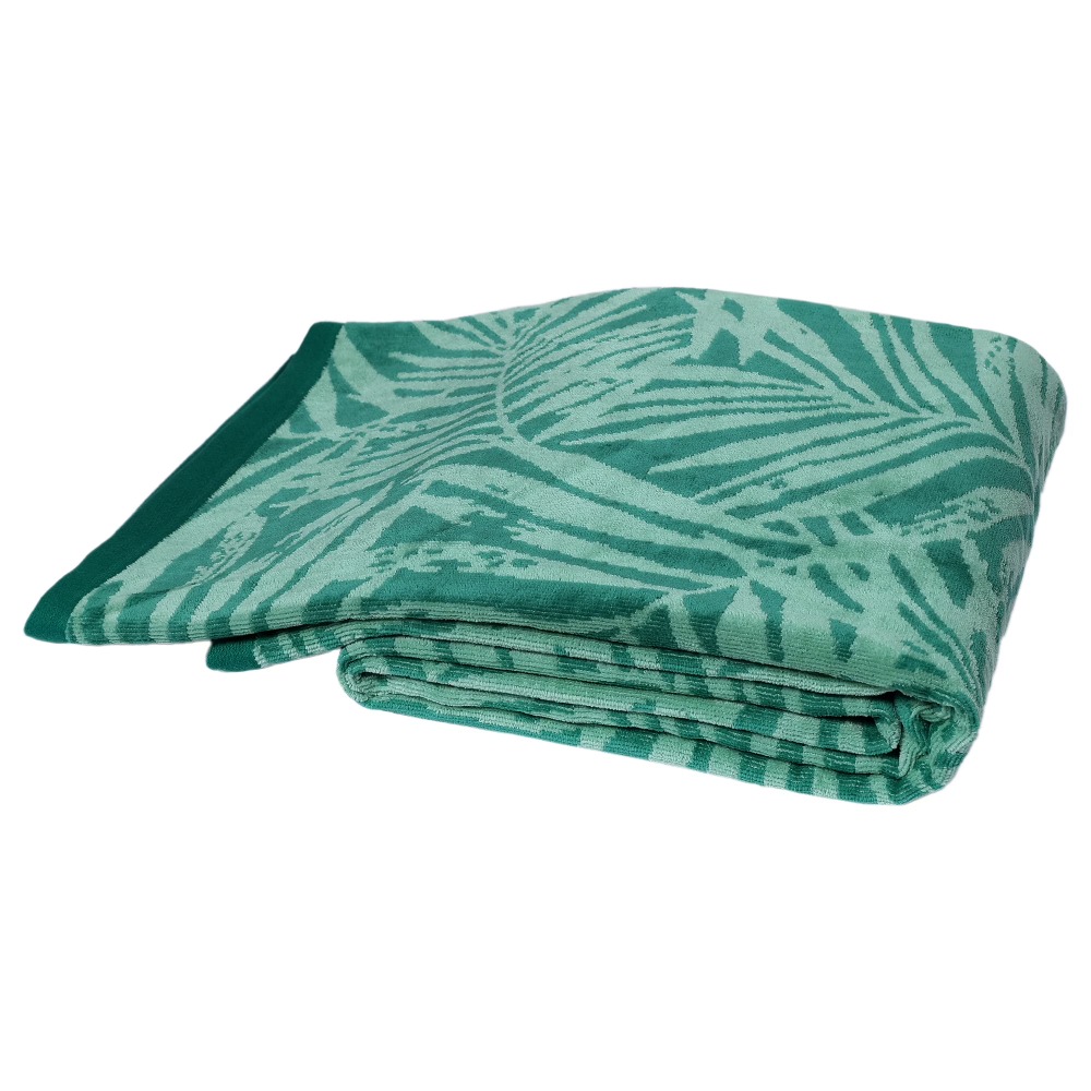 Oversized Green Palm Print Bea - Beach Towel Large ulasan dan harga