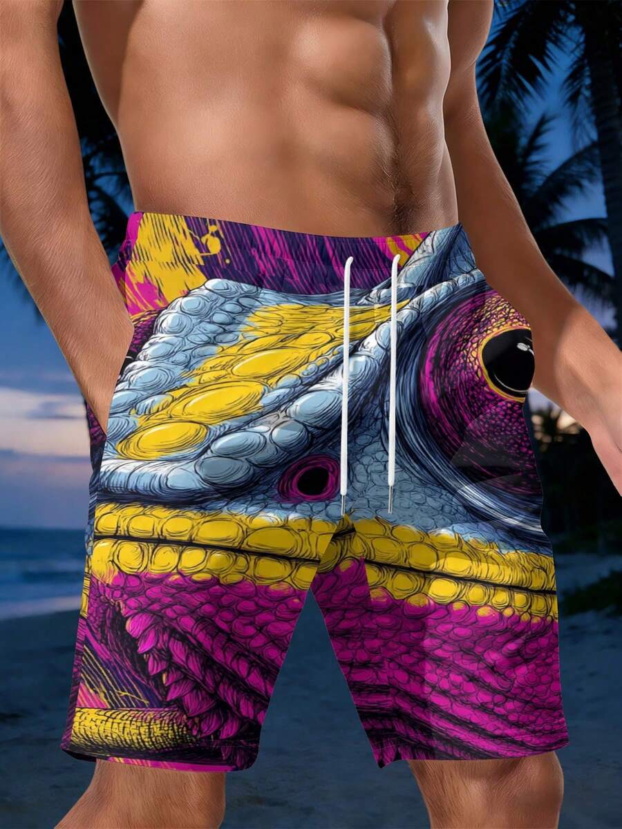 Mens Vibrant Chameleon Scale P - Swim Trunk Quick Dry ulasan dan harga