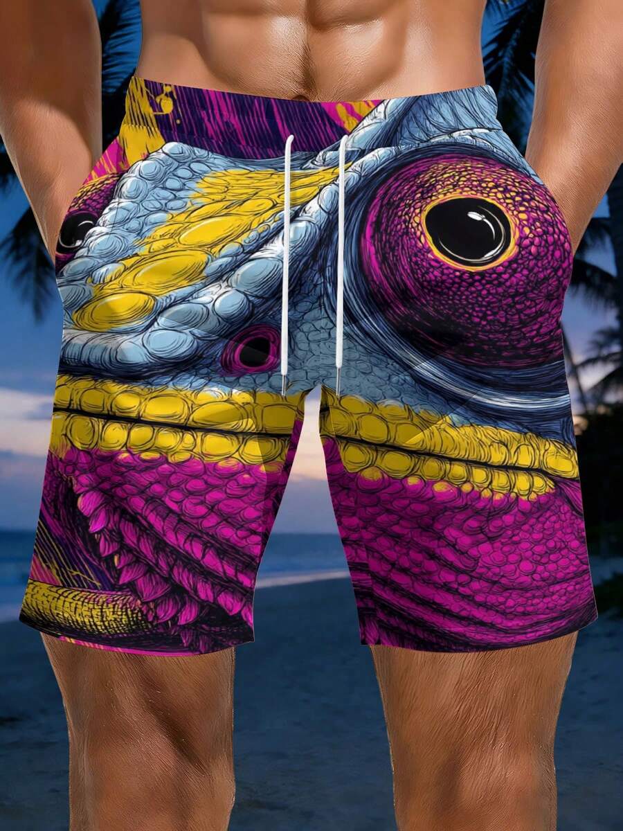 Mens Vibrant Chameleon Scale P - Swim Trunk Quick Dry ulasan dan harga