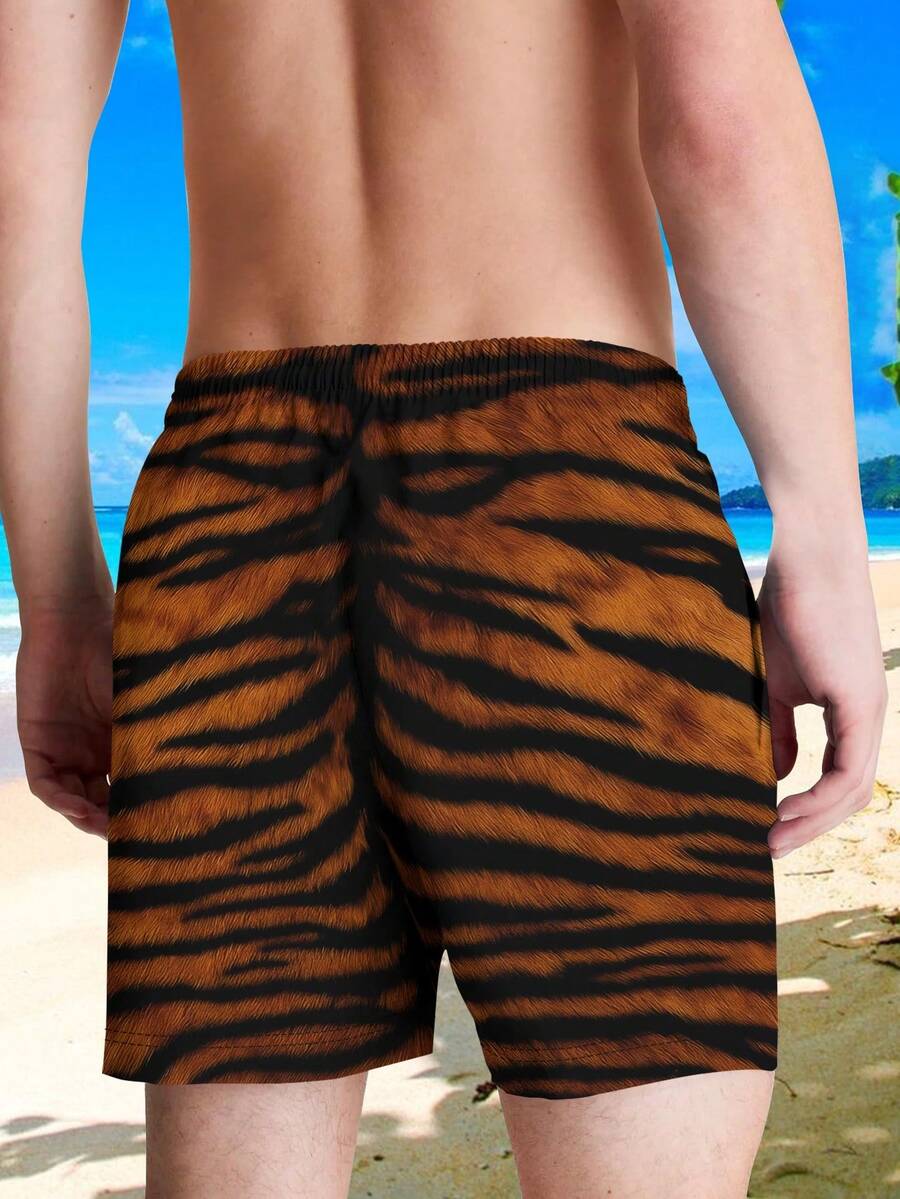 Mens Bold Tiger Stripe Swim Tr - Swim Trunk Quick Dry ulasan dan harga