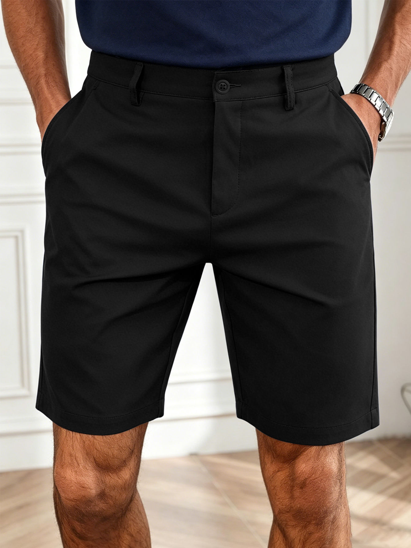Men's Summer Stretch Chino Sho - Shorts Chino Slim ulasan dan harga