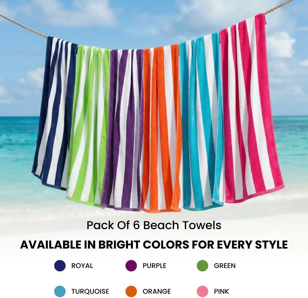 Beach Towels 6 Pack Large 30x6 - Beach Towel Large ulasan dan harga