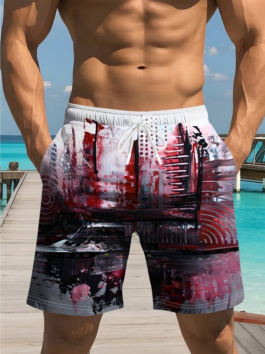 Mens Abstract Artistic Swim Tr - Swim Trunk Quick Dry ulasan dan harga