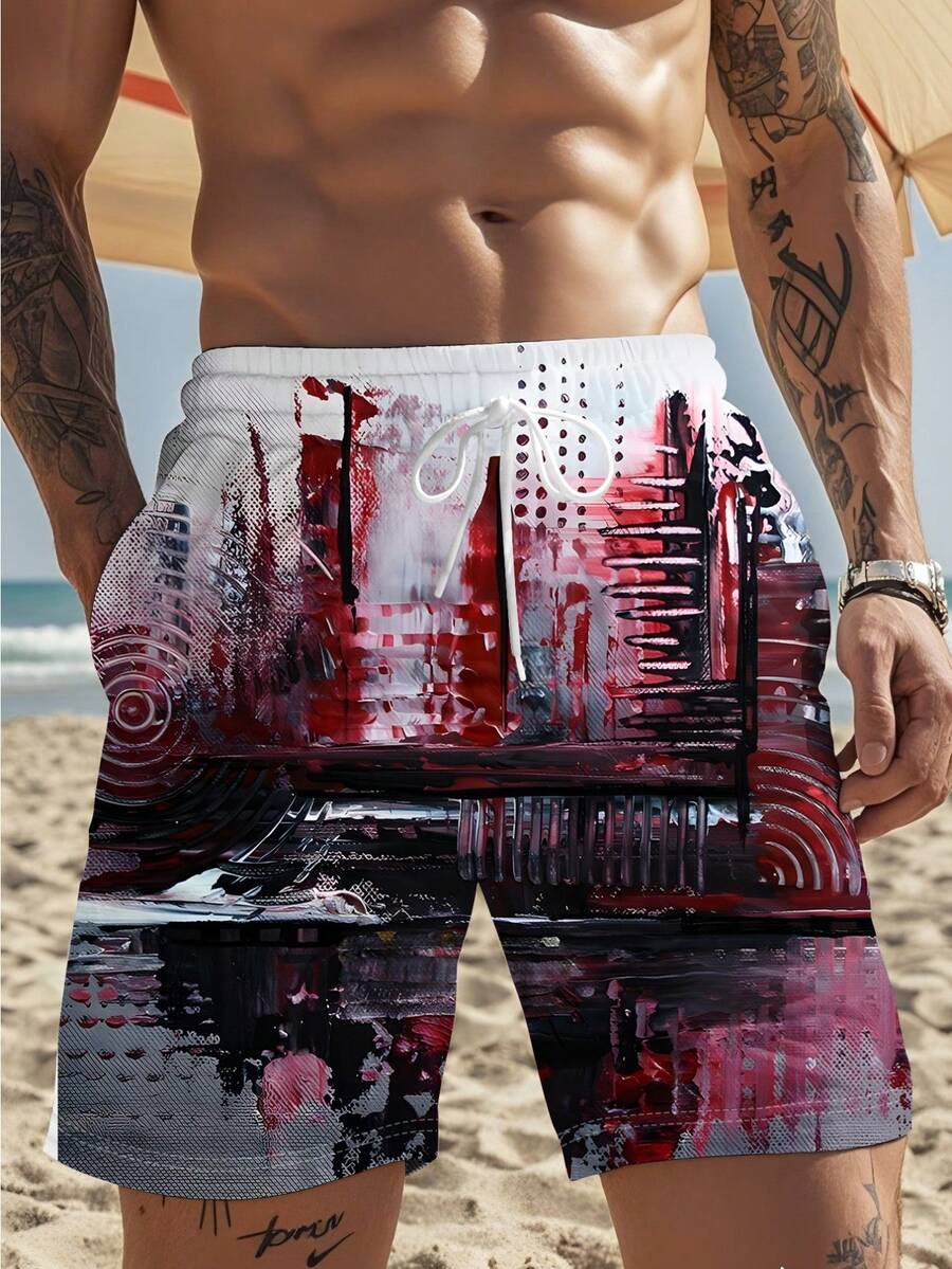 Mens Abstract Artistic Swim Tr - Swim Trunk Quick Dry ulasan dan harga