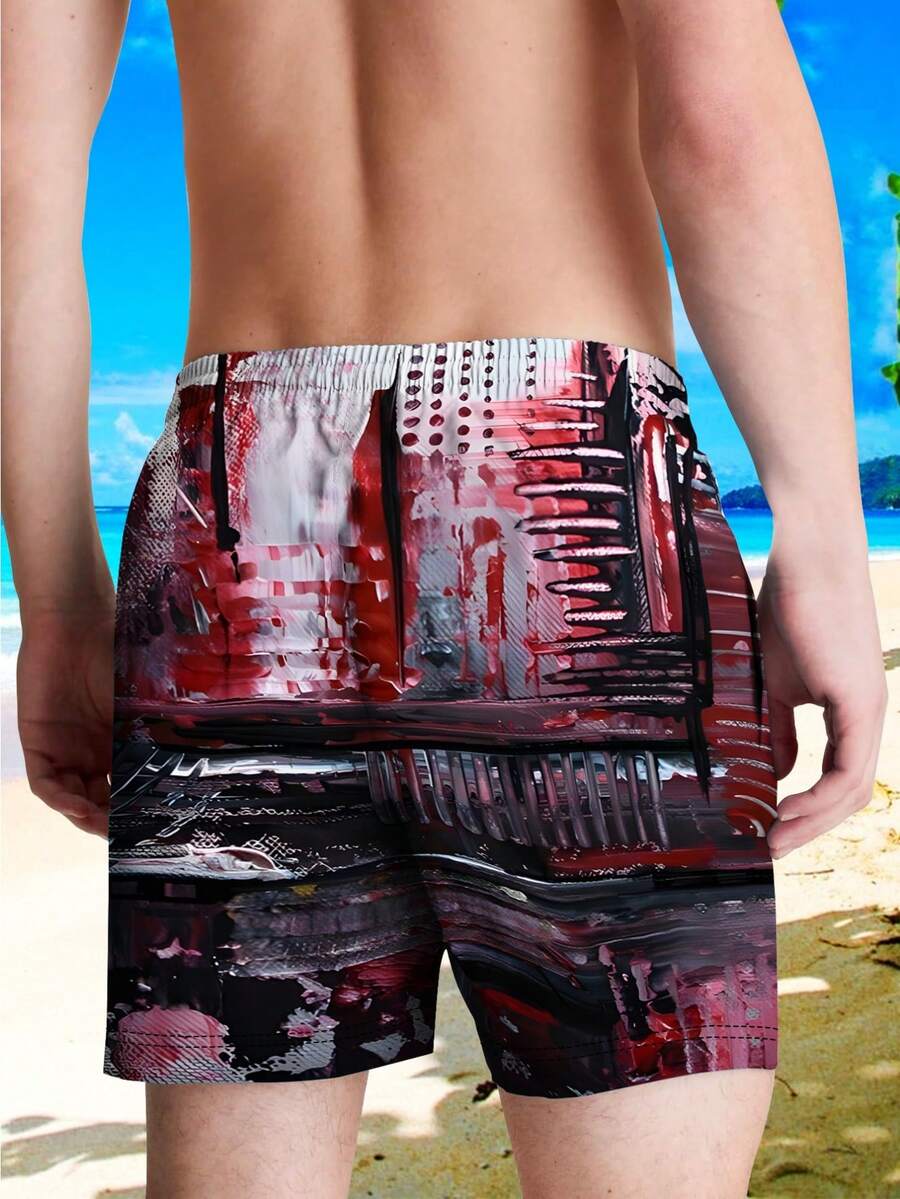 Mens Abstract Artistic Swim Tr - Swim Trunk Quick Dry ulasan dan harga
