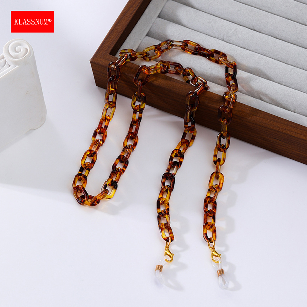 KLASSNUM Multicolor Brown Acry - Sunglass Retainer Cord ulasan dan harga