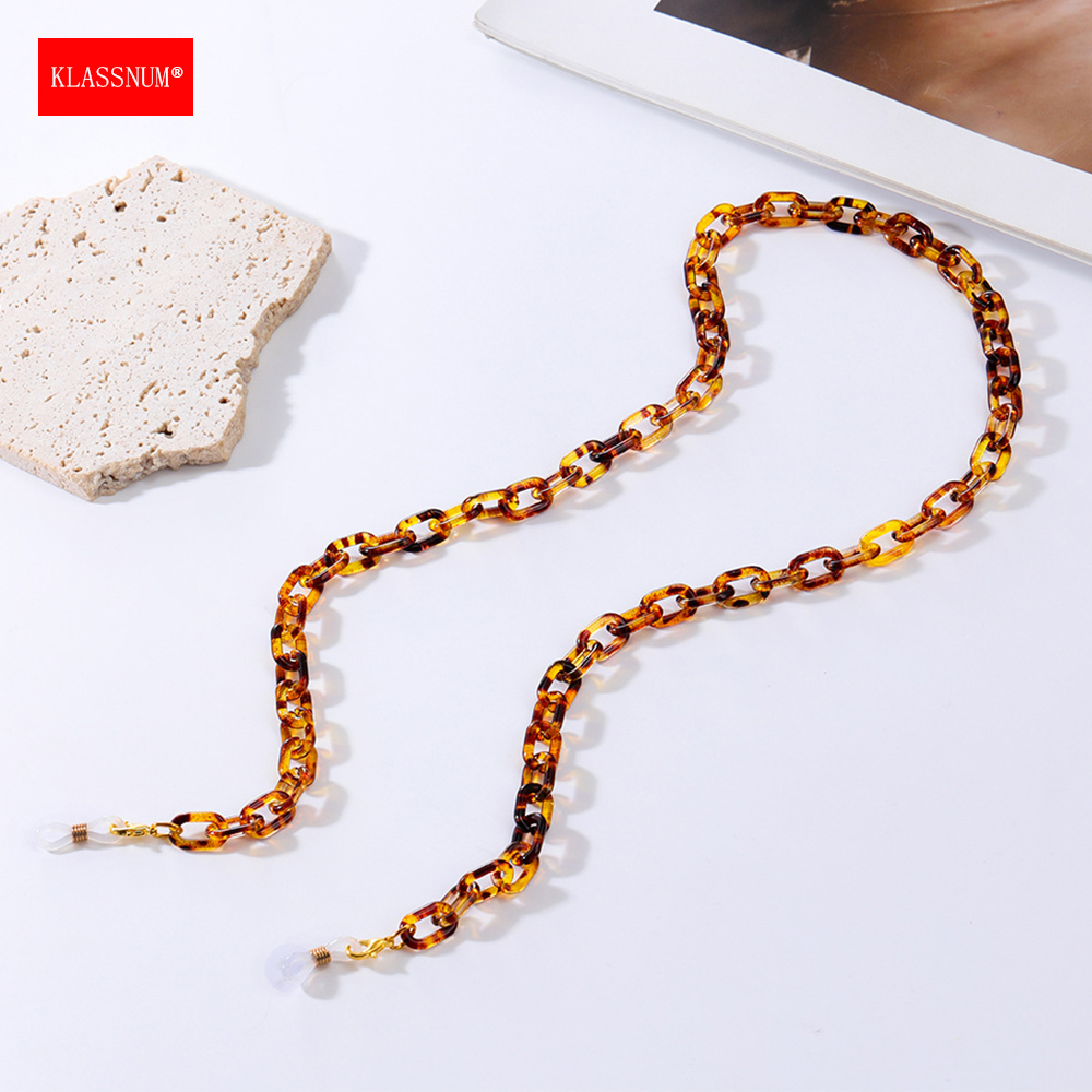 KLASSNUM Multicolor Brown Acry - Sunglass Retainer Cord ulasan dan harga
