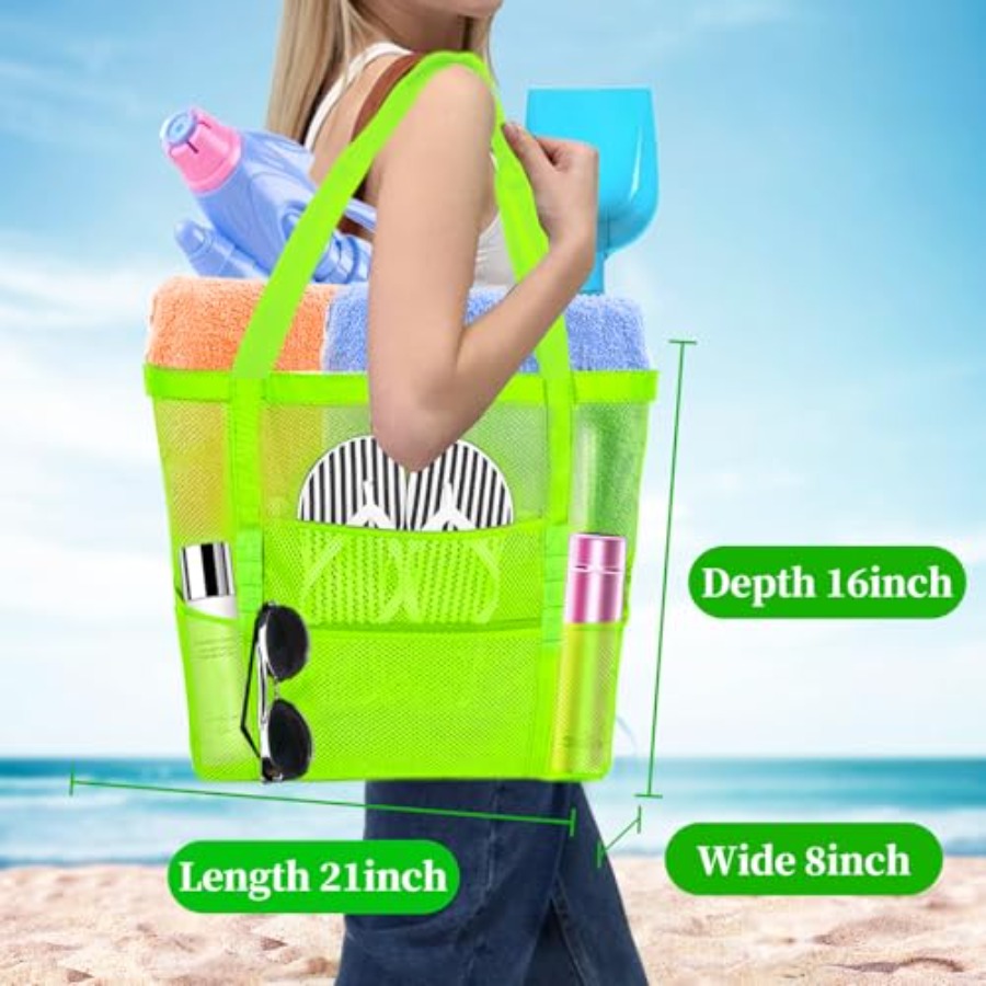 Large Mesh Beach Bag - Lightwe - Beach Towel Large ulasan dan harga