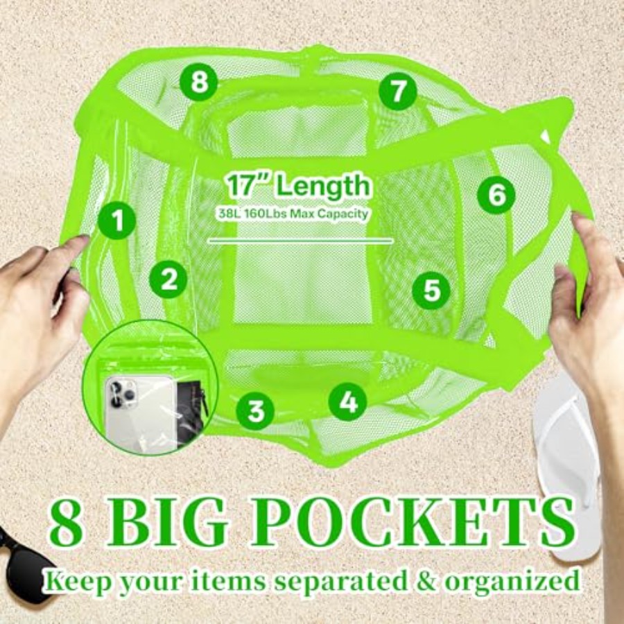 Large Mesh Beach Bag - Lightwe - Beach Towel Large ulasan dan harga
