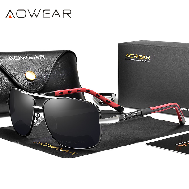 AOWEAR Men's Polarized Mirrore - Sunglasses Aviator Polarized ulasan dan harga