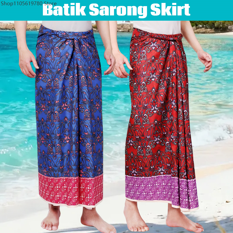 Ethnic Batik Sarong Wrap Skirt - Sarong Men Wrap ulasan dan harga