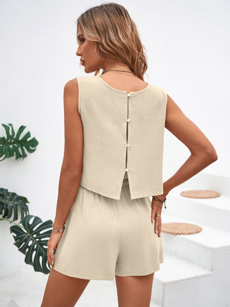 Onecozyday Women Solid Color R - Short Linen Drawstring ulasan dan harga