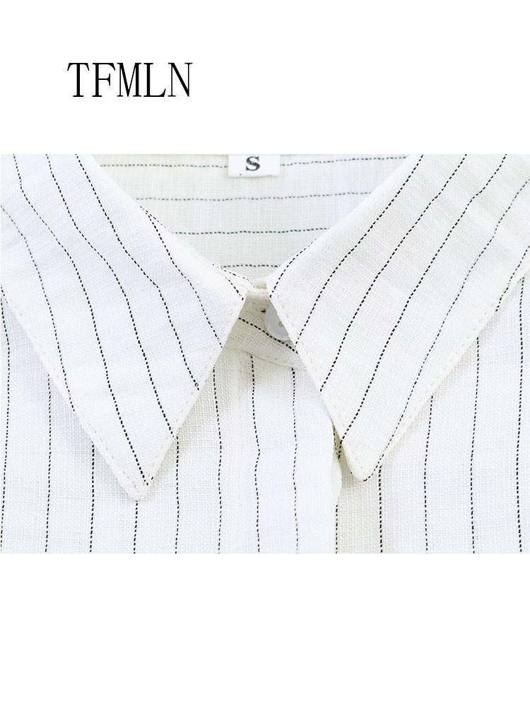Fashion Striped Blouse Top For - Shirt Camp Collar ulasan dan harga