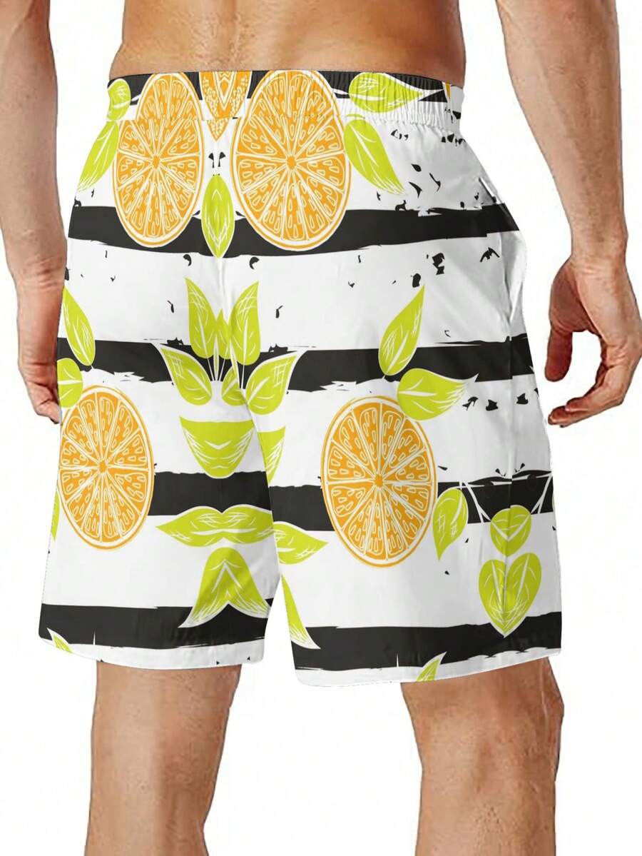 Mens Loose Fit Swim Trunks Wit - Swim Trunk Quick Dry ulasan dan harga