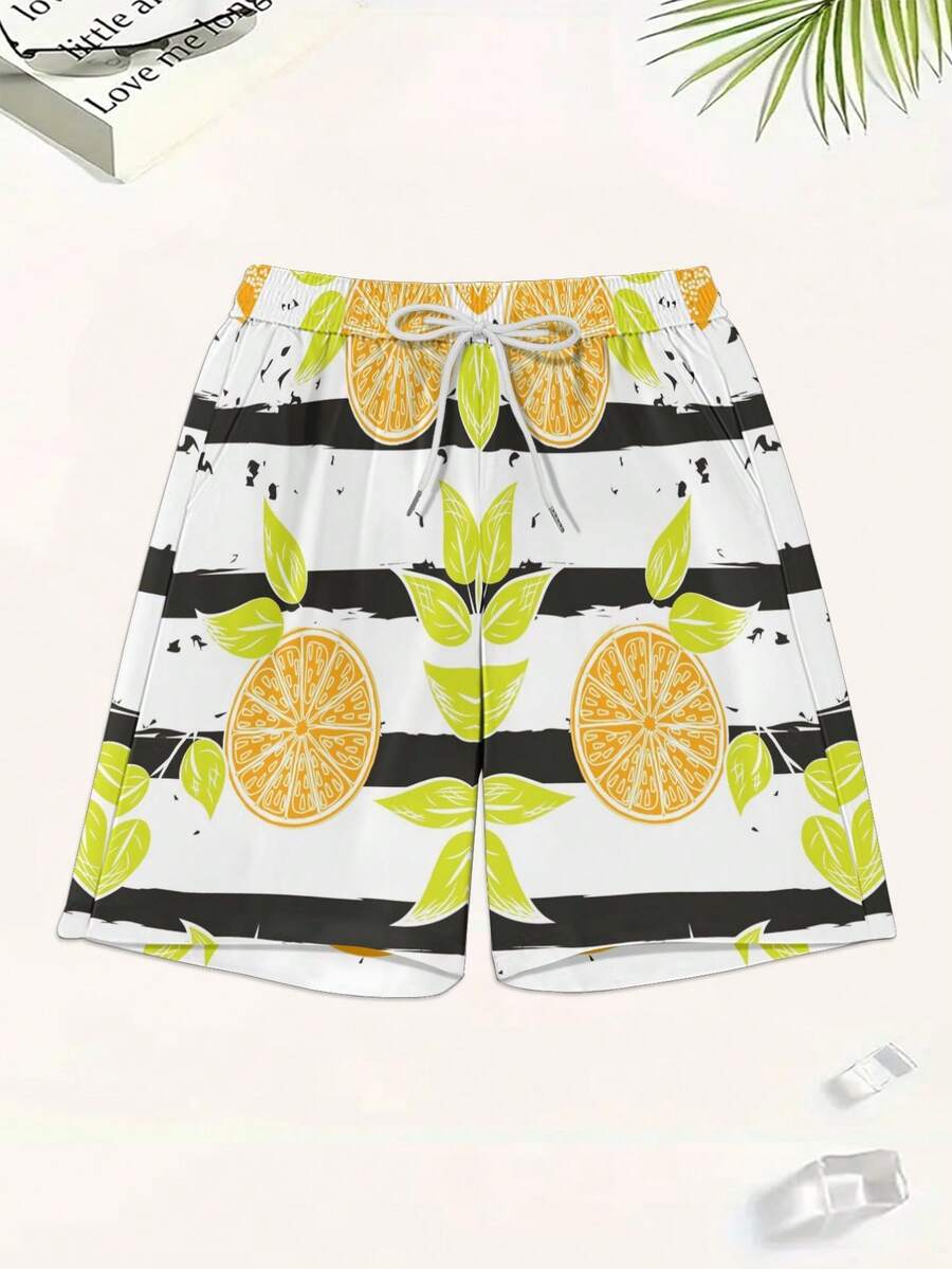 Mens Loose Fit Swim Trunks Wit - Swim Trunk Quick Dry ulasan dan harga