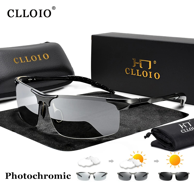 CLLOIO Aluminum Photochromic S - Sunglasses Aviator Polarized ulasan dan harga