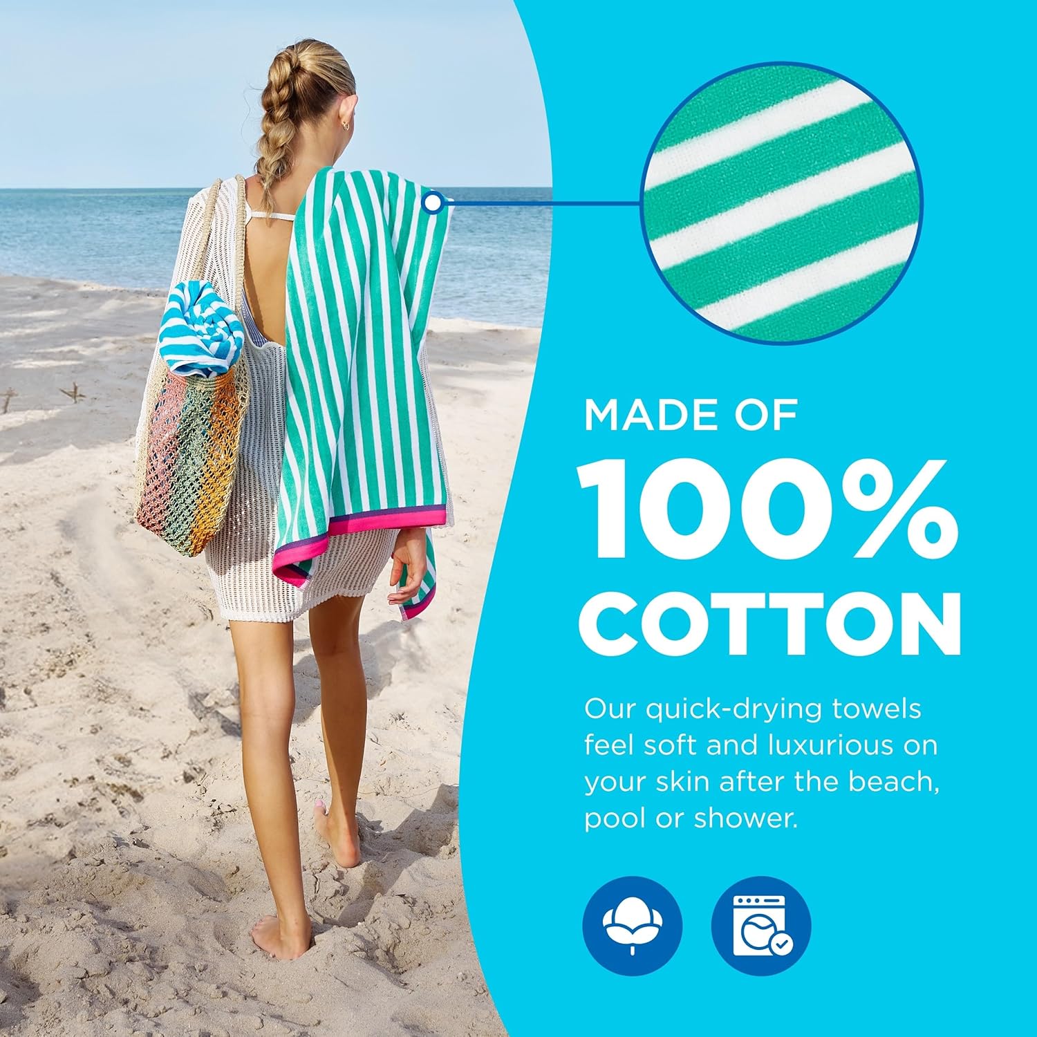 Colorful Racing Striped Beach  - Beach Towel Large ulasan dan harga